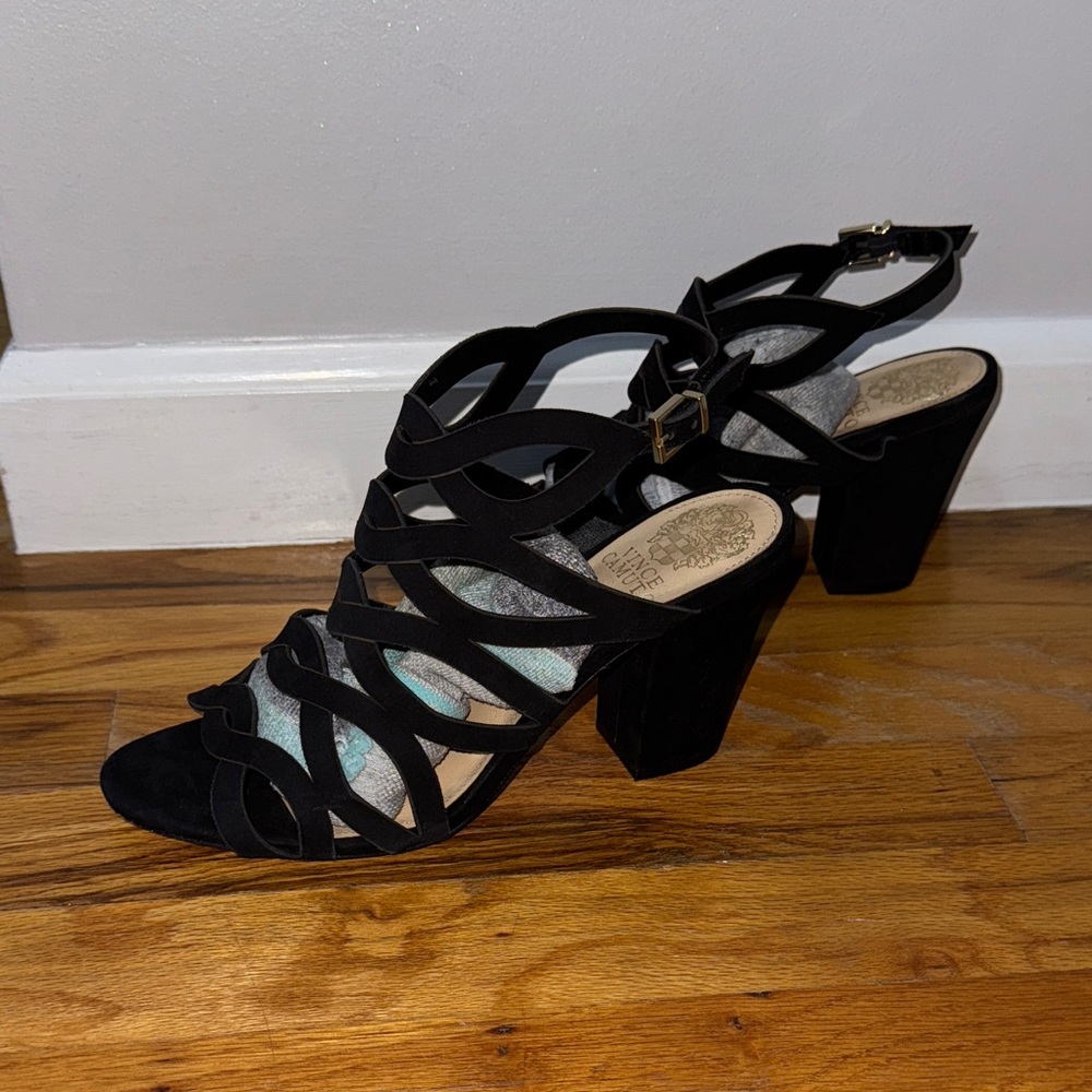 Vince Camuto Black Strappy Heels